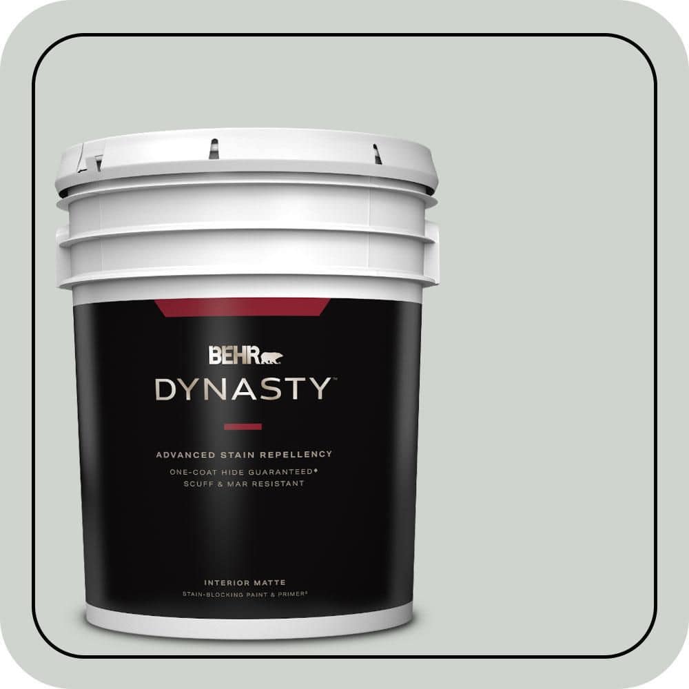 BEHR DYNASTY 5 gal. #PPU12-11 Salt Glaze Matte Interior Stain-Blocking Paint & Primer
