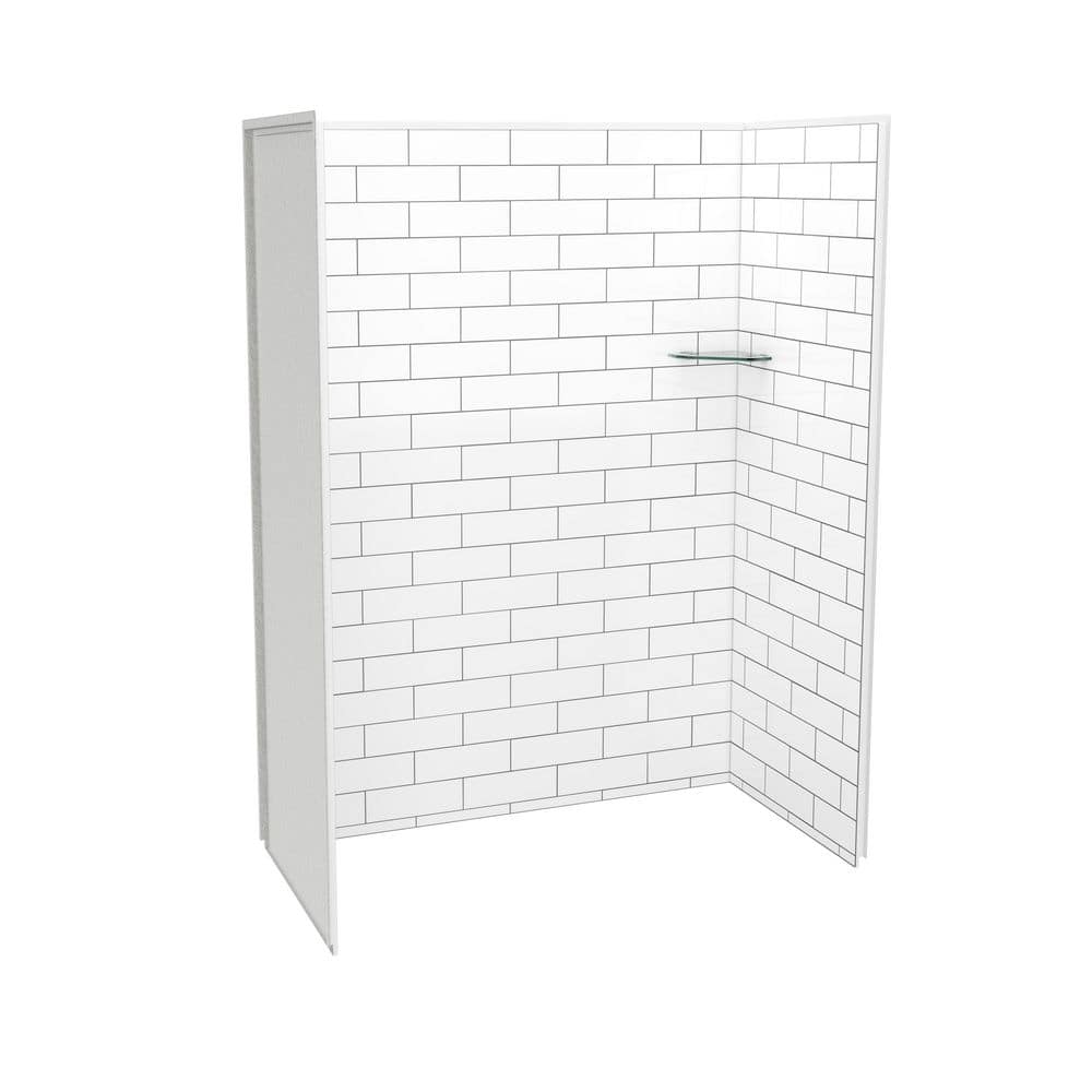 MAAX Utile 6036 Composite Direct-to-Stud Three-Piece Alcove Shower Wall Kit in Metro Tux