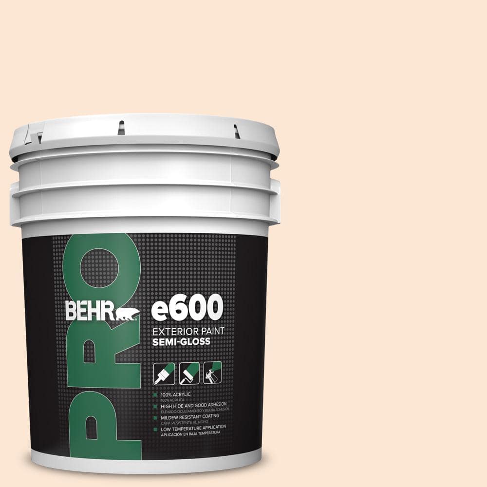 BEHR PRO 5 gal. #270C-1 Naive Peach Semi-Gloss Exterior Paint
