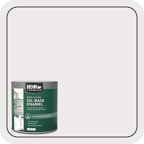 BEHR 1 qt. White Oil-Base Semi-Gloss Enamel Interior/Exterior Paint (2)