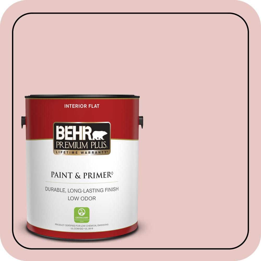 BEHR PREMIUM PLUS 1 gal. #S150-1 Cherubic Flat Low Odor Interior Paint & Primer