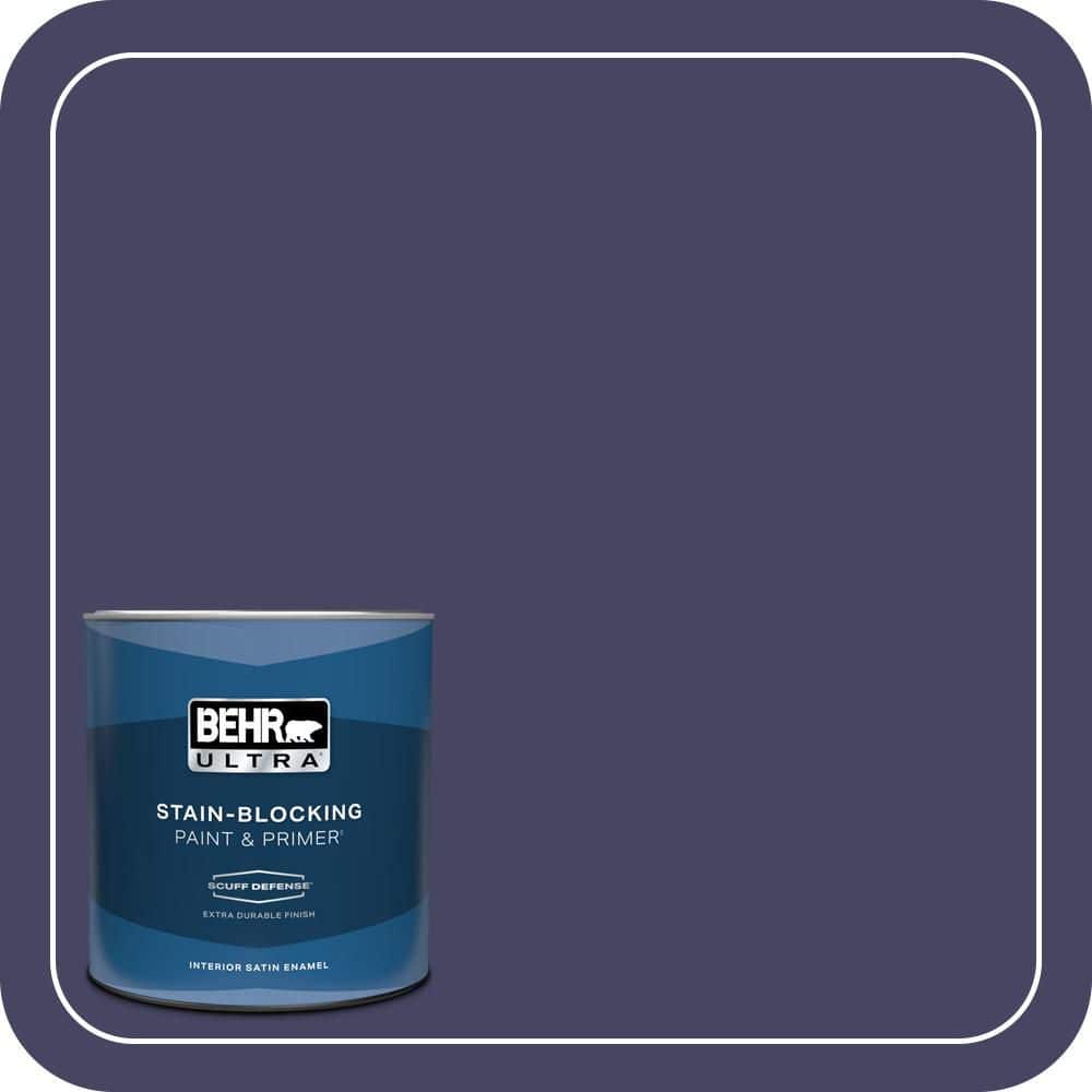 BEHR ULTRA 1 qt. #S-H-630 Lunar Eclipse Extra Durable Satin Enamel Interior Paint & Primer