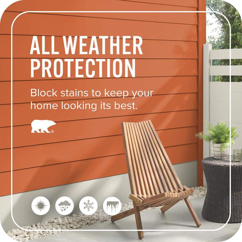 BEHR ULTRA 1 gal. #S-H-250 Pumpkin Patch Satin Enamel Exterior Paint & Primer (4)