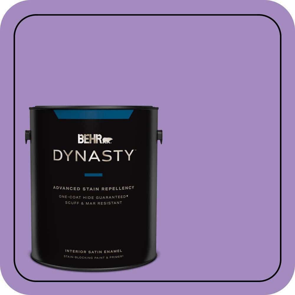 BEHR DYNASTY 1 gal. #P570-4 Classic Bouquet Satin Enamel Interior Stain-Blocking Paint and Primer