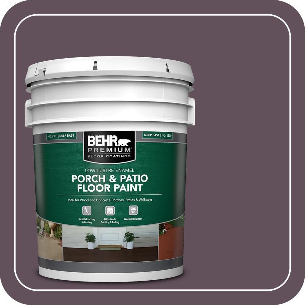 BEHR PREMIUM 5 gal. #S100-7 Medieval Wine Low-Lustre Enamel Interior/Exterior Porch and Patio Floor Paint