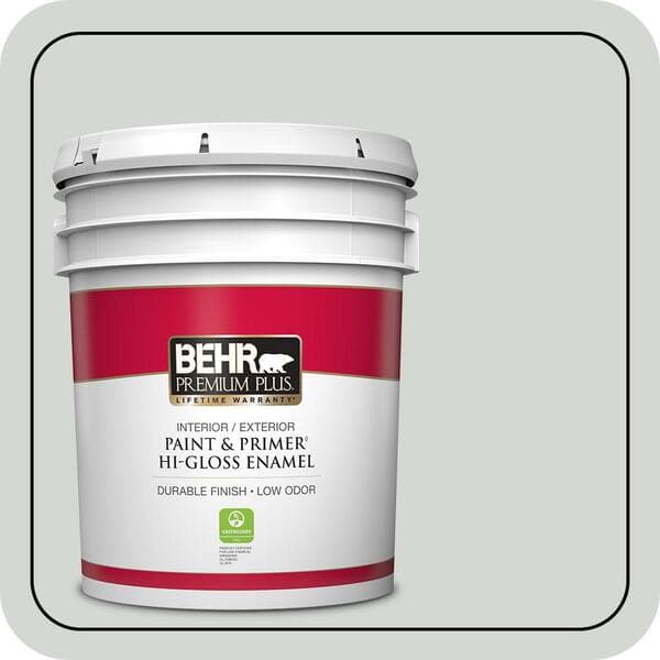 BEHR PREMIUM PLUS 5 gal. #MQ3-22 Curio Hi-Gloss Enamel Interior/Exterior Paint & Primer (2)