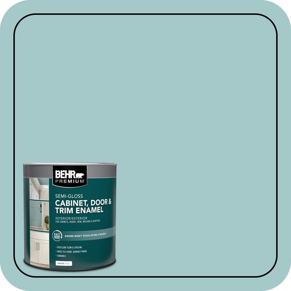 BEHR PREMIUM 1 qt. #PPU13-10 Ocean Boulevard Semi-Gloss Enamel Interior/Exterior Cabinet, Door & Trim Paint