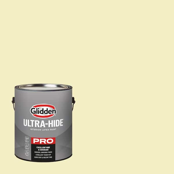 Glidden Ultra-Hide 1 gal. PPG1212-2 Banana Pudding Satin Interior Paint (2)