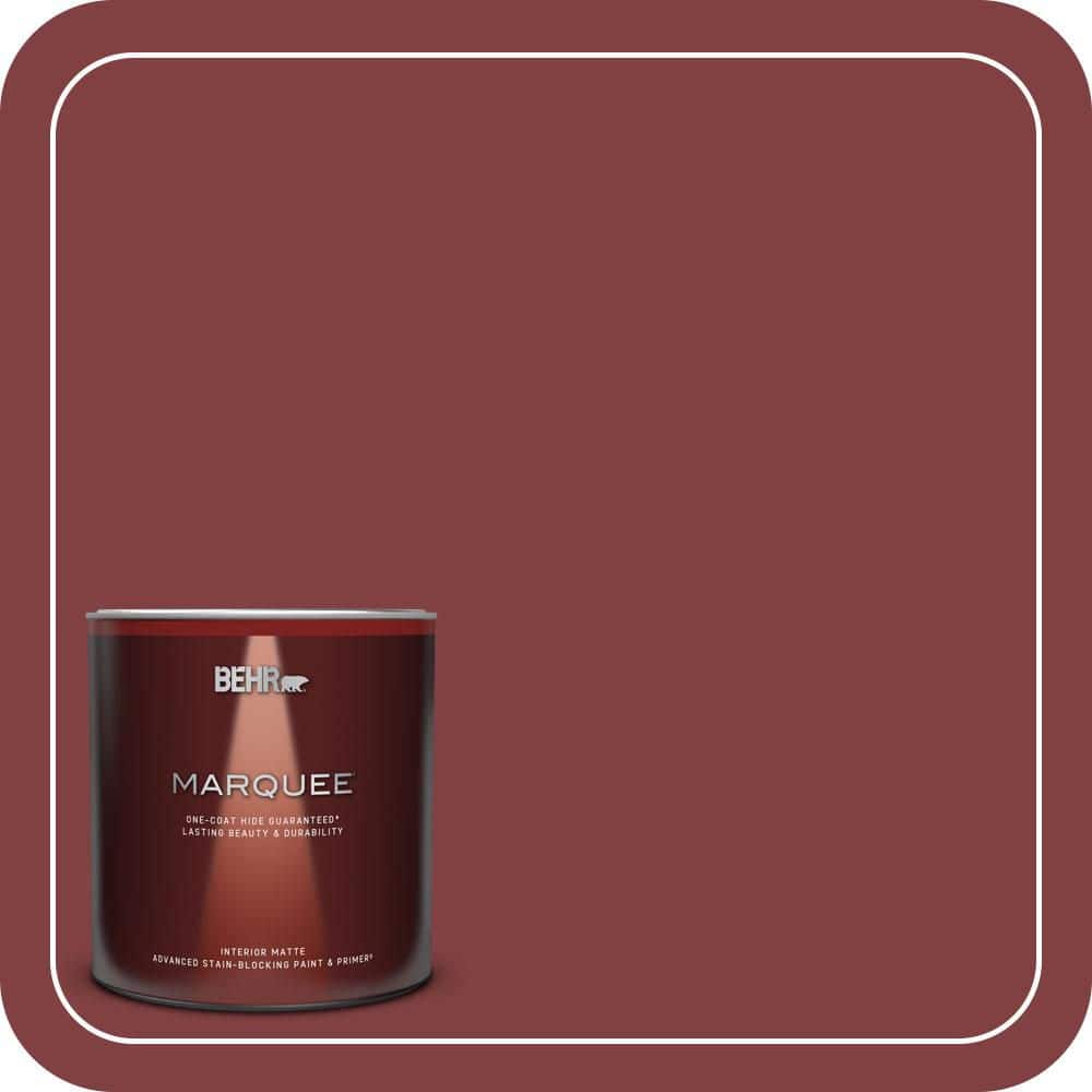 BEHR MARQUEE 1 qt. #S-H-130 Red Red Wine Matte Interior Paint & Primer