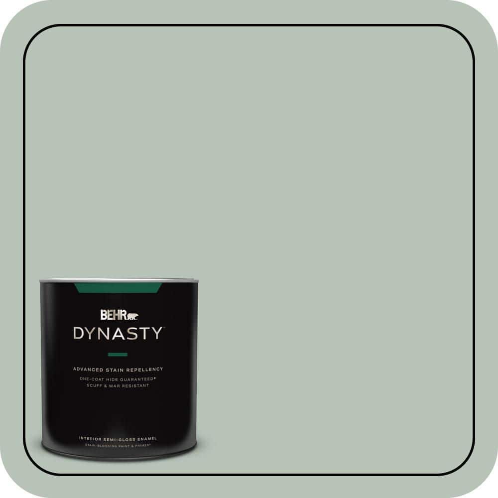 BEHR DYNASTY 1 qt. #MQ6-18 Recycled Glass One-Coat Hide Semi-Gloss Enamel Interior Stain-Blocking Paint & Primer