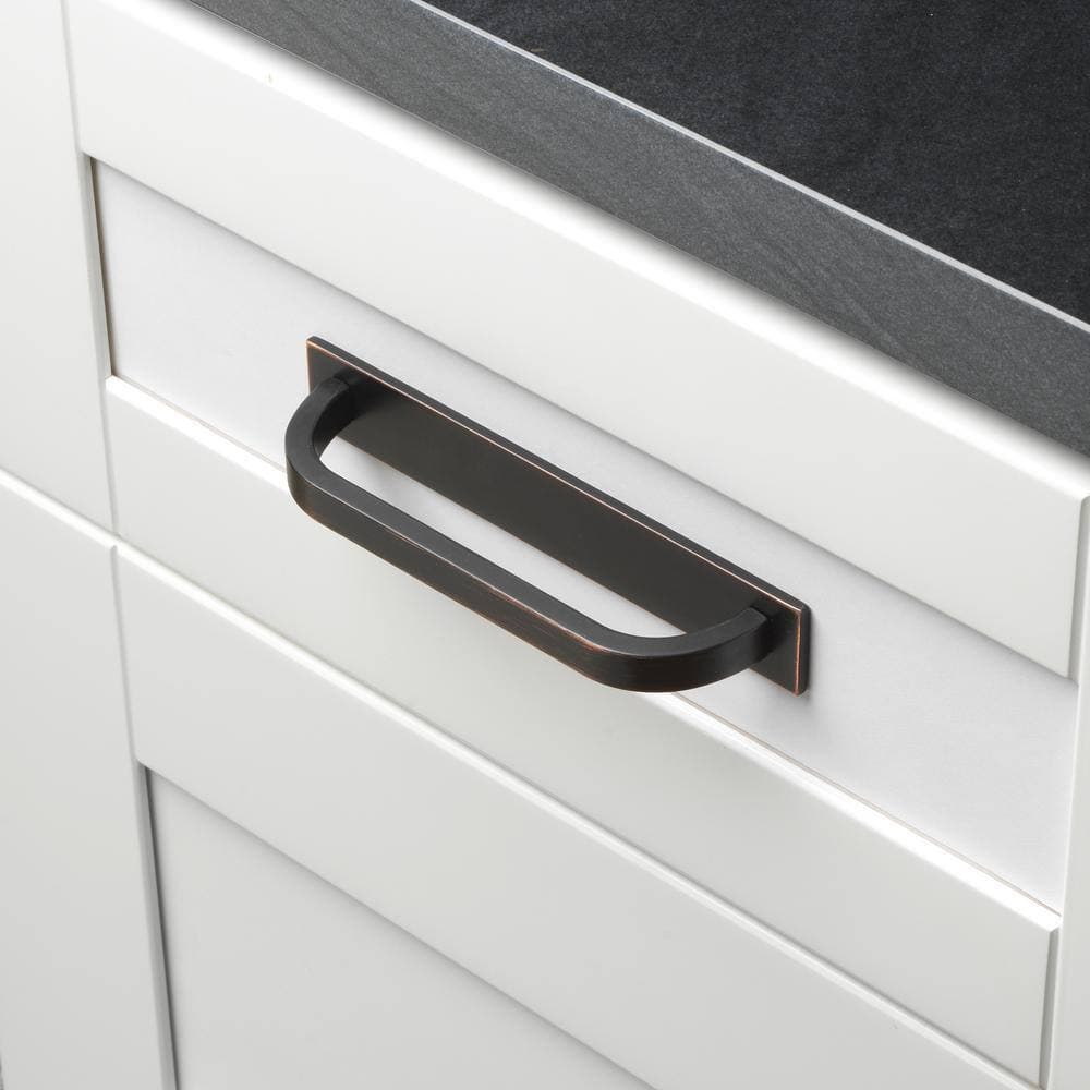 GLIDERITE 6 in. Squared Cabinet Backplate 5-1/16 in. Center to Center, 6342-128-ORB (2)