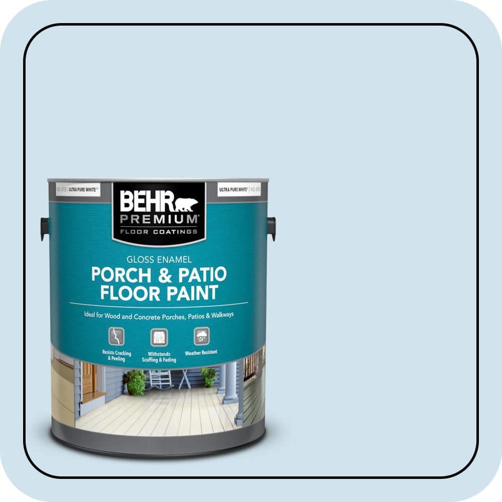 BEHR PREMIUM 1 gal. #M520-1A Soft Cloud Gloss Enamel Interior/Exterior Porch and Patio Floor Paint