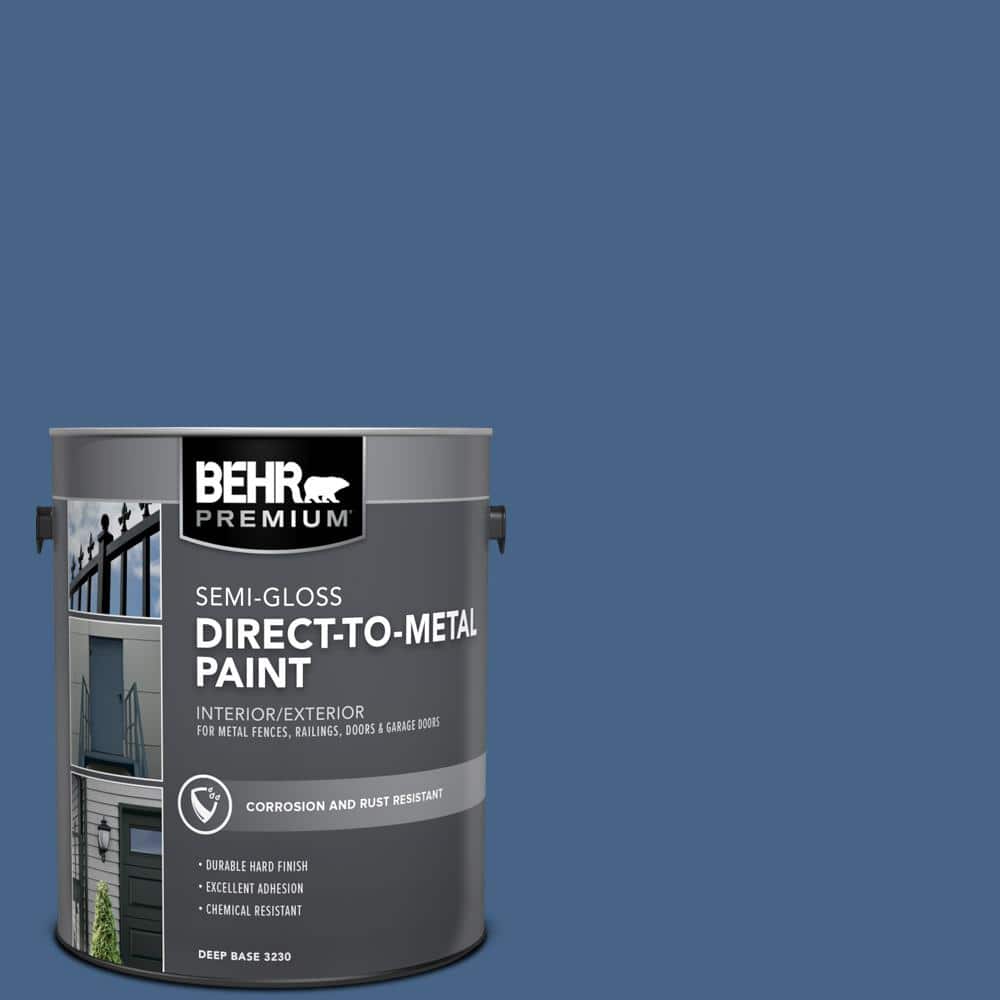 BEHR PREMIUM 1 gal. #PPU15-04 Mosaic Blue Semi-Gloss Direct to Metal Interior/Exterior Paint (1)