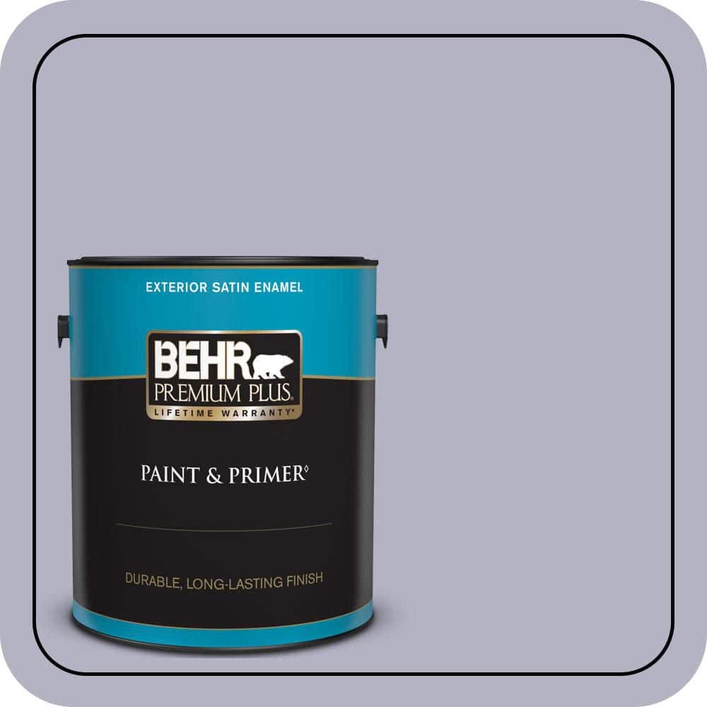 BEHR PREMIUM PLUS 1 gal. #640F-4 Fading Sunset Satin Enamel Exterior Paint & Primer