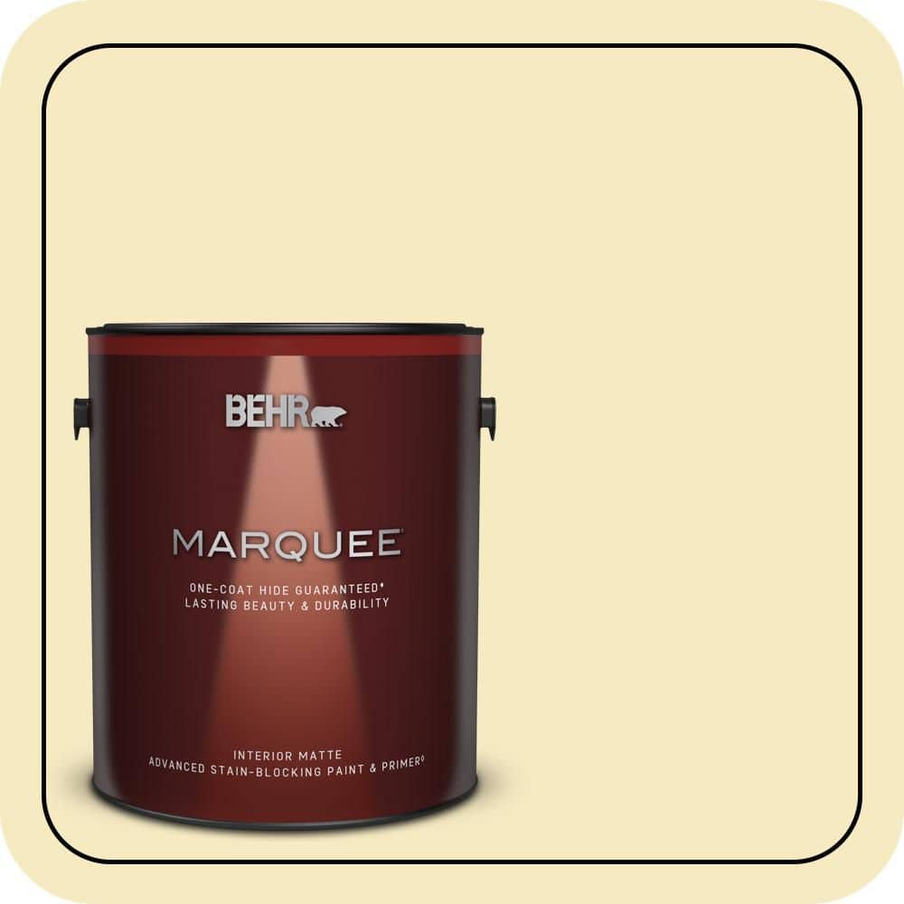 BEHR MARQUEE 1 gal. #T15-9 Dandelion Tea Matte Interior Paint & Primer