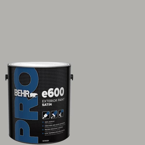 BEHR PRO 1 gal. #BXC-25 Colonnade Gray Satin Exterior Paint (2)