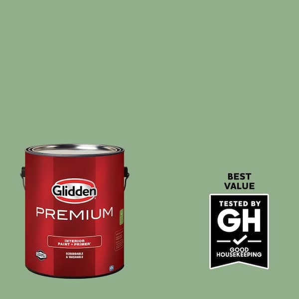 Glidden Premium 1 gal. PPG1130-5 Pear Cactus Satin Interior Paint (2)
