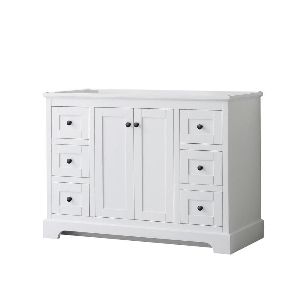 Wyndham Collection Avery 25 in. W 21.75 in. D 34.25 in. H Single Bath Vanity Cabinet without Top Dark Gray