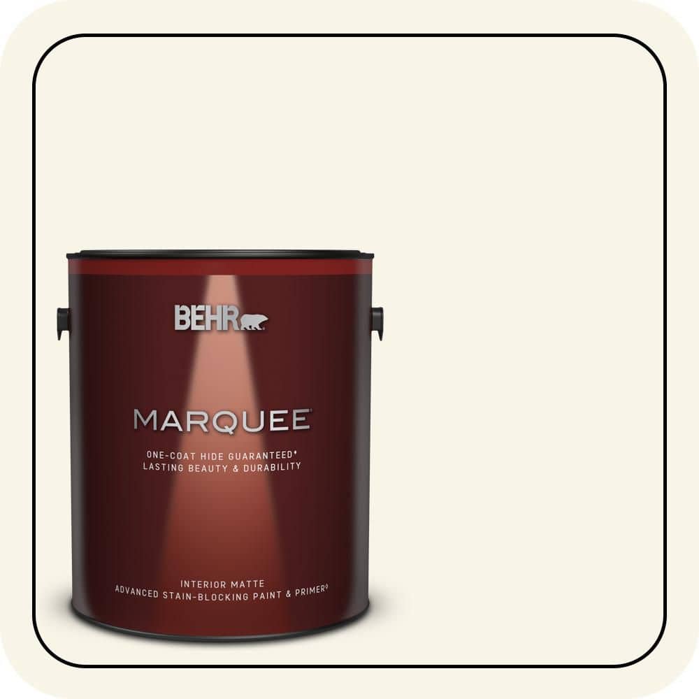 BEHR MARQUEE 1 gal. #W-B-400 Vermont Cream Matte Interior Paint & Primer