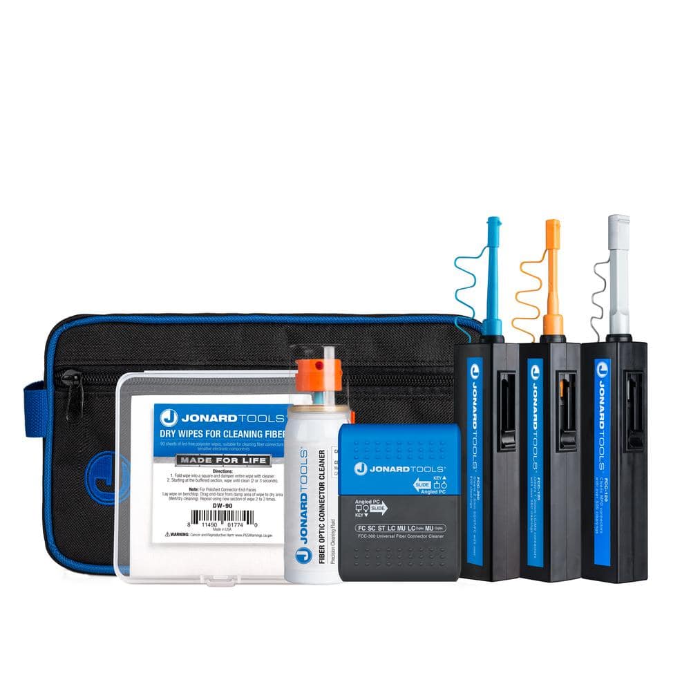 JONARD TOOLS Fiber Optic Cleaning Kit Plus for FC, SC, ST, LC and MU Fibers (1)
