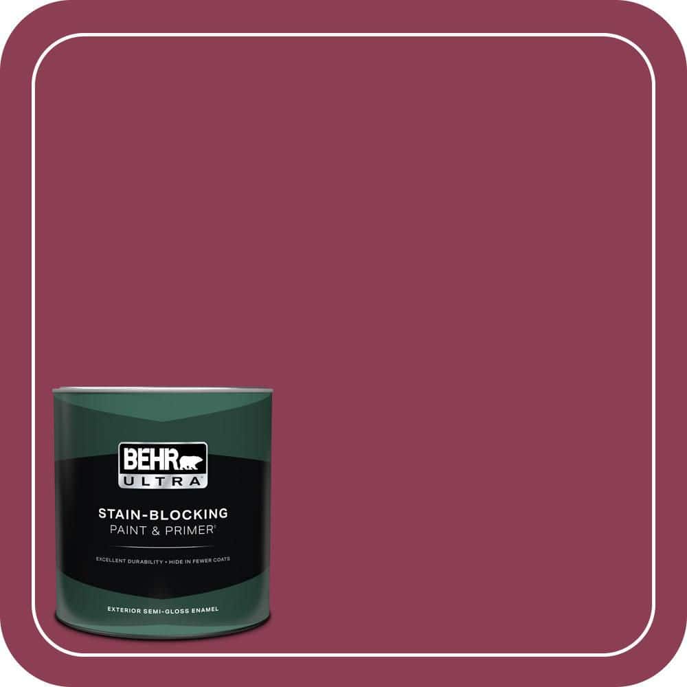 BEHR ULTRA 1 qt. #T15-1 Liaison Semi-Gloss Enamel Exterior Paint & Primer