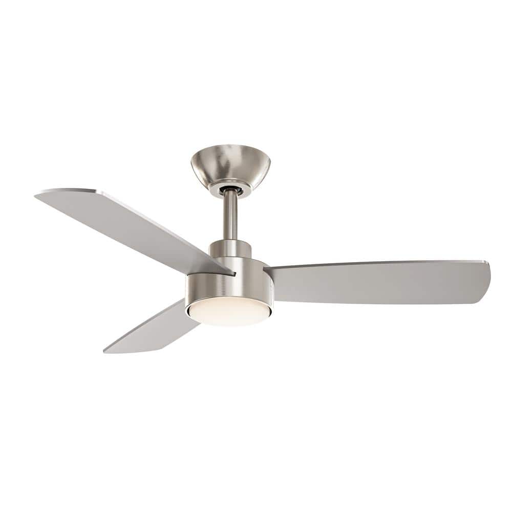 Hampton Bay Dorsey 36 in. (3 ft. ) Indoor/Covered Outdoor Brushed Nickel Ceiling Fan with Remote Control and LED Light Kit (3)