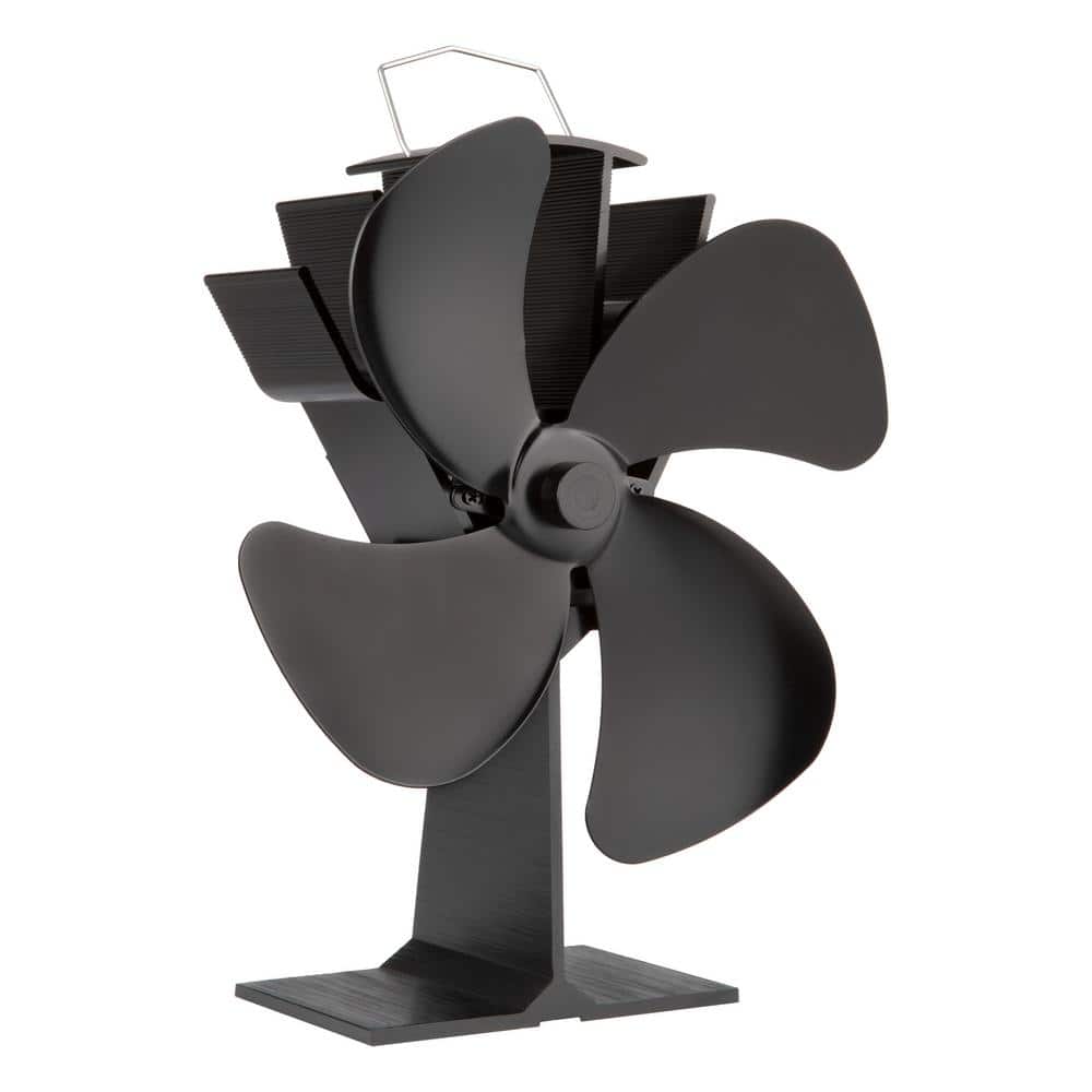 Lavish Home 4-Blade Heat Powered Stove Fan- For Wood, Log and Pellet Burners to Circulate Warm Air - Silent Operation