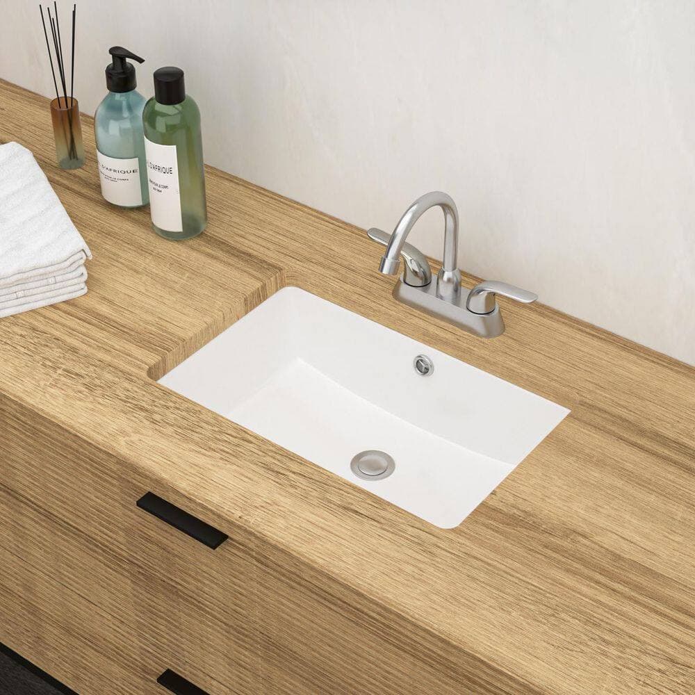COWLOWN 18 in. Rectangular Undermount Bathroom Sink with Overflow in White Ceramic (3)