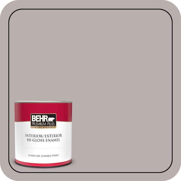 BEHR PREMIUM PLUS 1 qt. #PPU17-11 Vintage Mauve Hi-Gloss Enamel Interior/Exterior Paint & Primer (2)