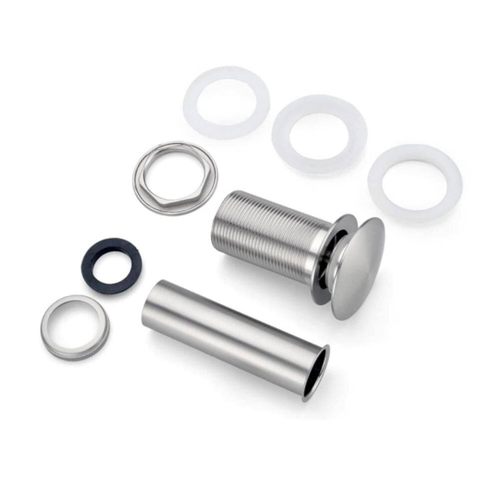 Numhew 1-Piece Vessel Sink Pop up Drain Stopper with Anti-Corrosion Stainless Steel Structure, Tool-Free Installation in Silver (2)