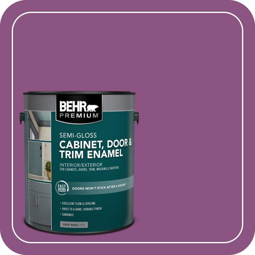 BEHR PREMIUM 1 gal. #HDC-MD-07 Dynamic Magenta Semi-Gloss Enamel Interior/Exterior Cabinet, Door & Trim Paint