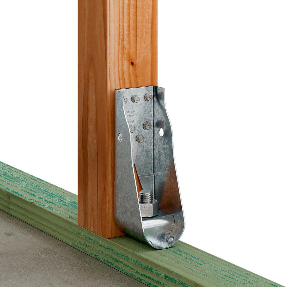 Simpson Strong-Tie HDUE3 3 in. x 8-11/16 in. 14-Gauge Galvanized Predeflected Holdown with Strong-Drive SDS Screws (2)