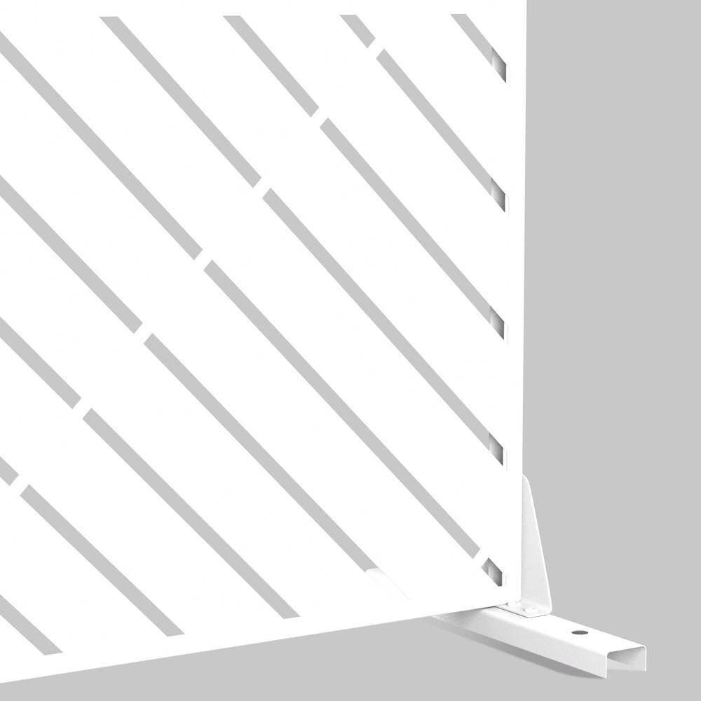 Dovelina 72 in. Bernard Metal Outdoor Garden Fence Privacy Screen Garden Screen Panels in White (2)