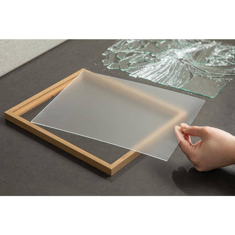 OPTIX 11 in. x 14 in. x 0.050 (1/20) in. Clear Non-Glare Acrylic Sheet (4)