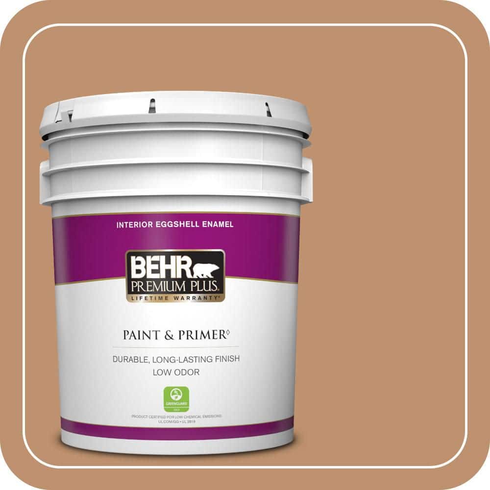 BEHR PREMIUM PLUS 5 gal. #PMD-31 Sunset Cloud Eggshell Enamel Low Odor Interior Paint & Primer