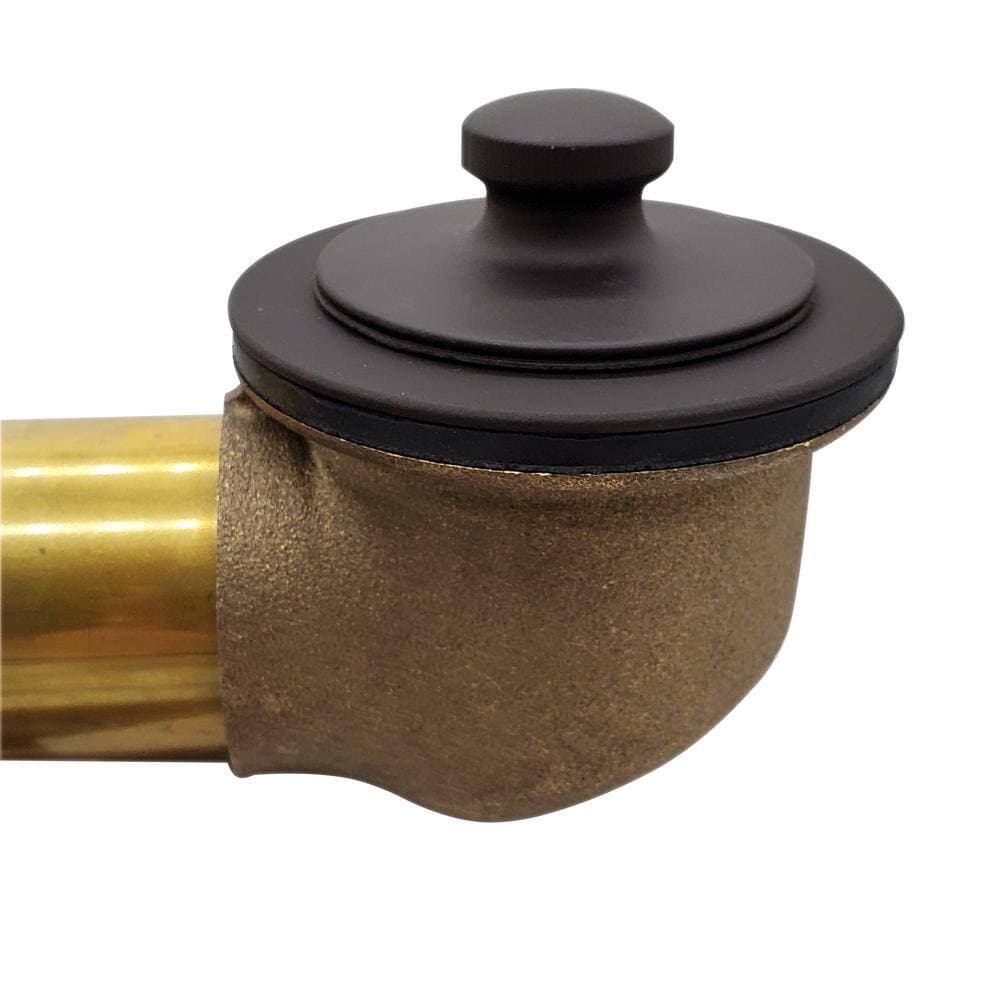 Westbrass Solder-In Brass Bath Waste Assembly with Twist & Close Drain and Illusionary No-Hole Overflow Cover (4)