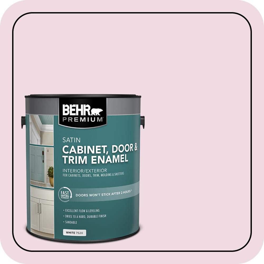 BEHR PREMIUM 1 gal. #M130-1 Pink Posies Satin Enamel Interior/Exterior Cabinet, Door & Trim Paint