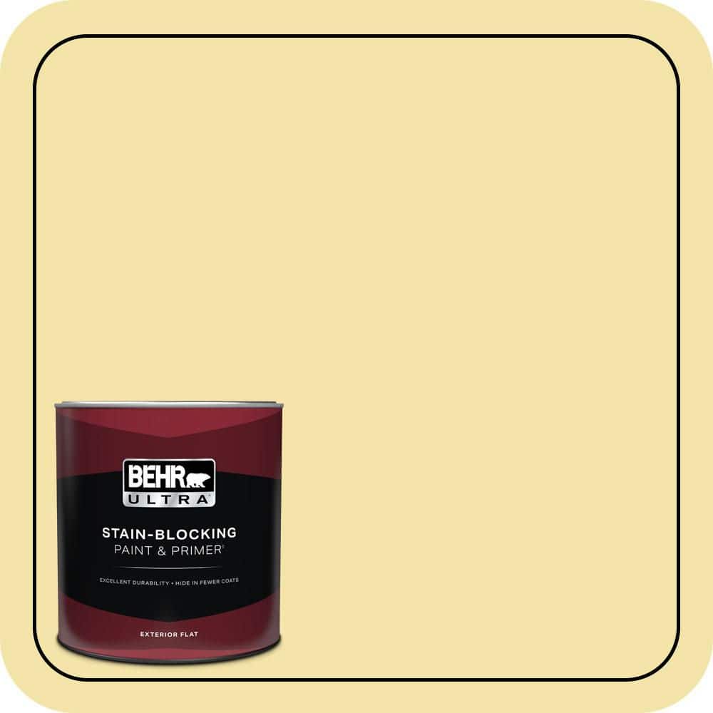 BEHR ULTRA 1 qt. #P320-3 Lily Bulb Flat Exterior Paint & Primer