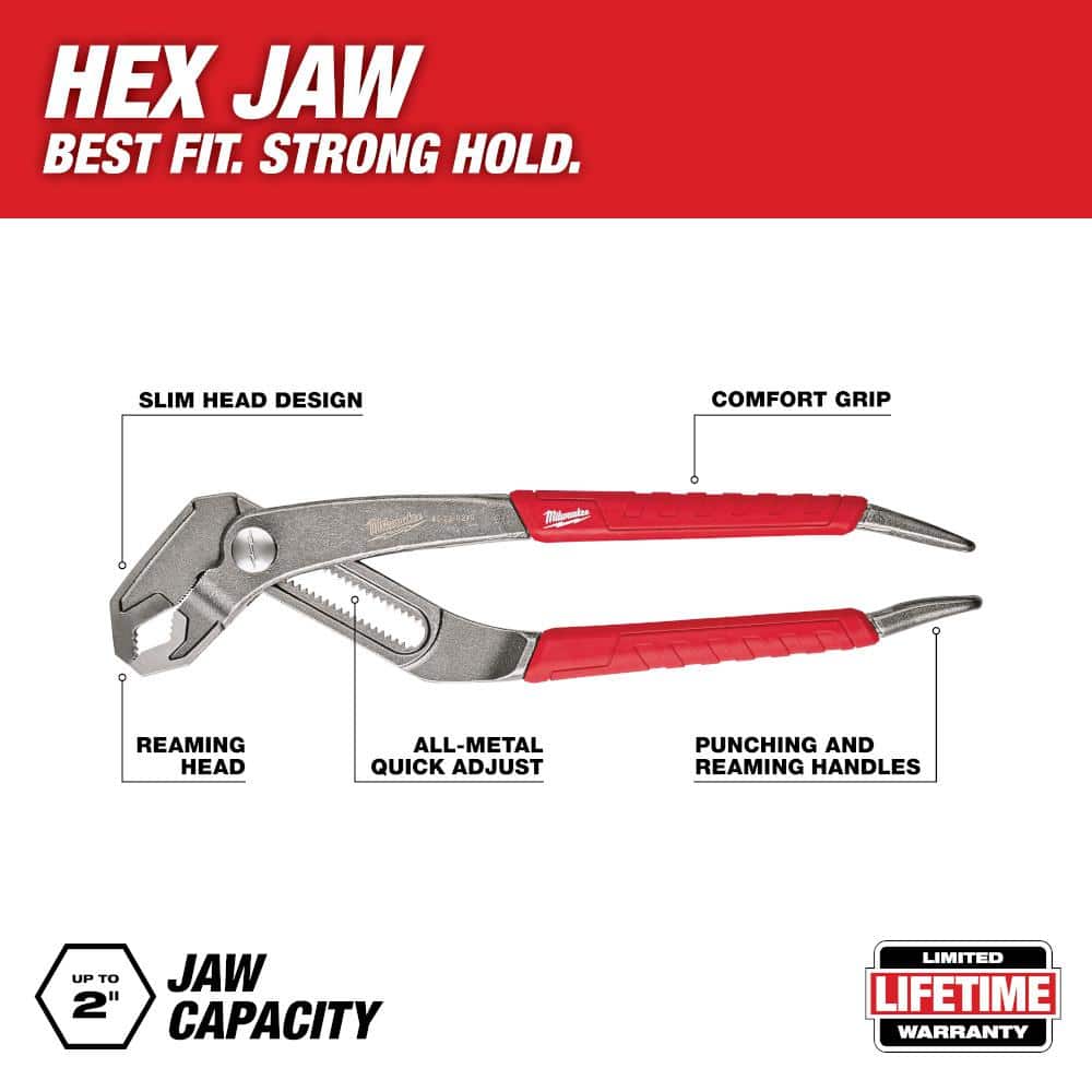 Milwaukee 6 in./8 in./10 in. Straight-Jaw and V-Jaws Pliers Set (4-Piece) (3)
