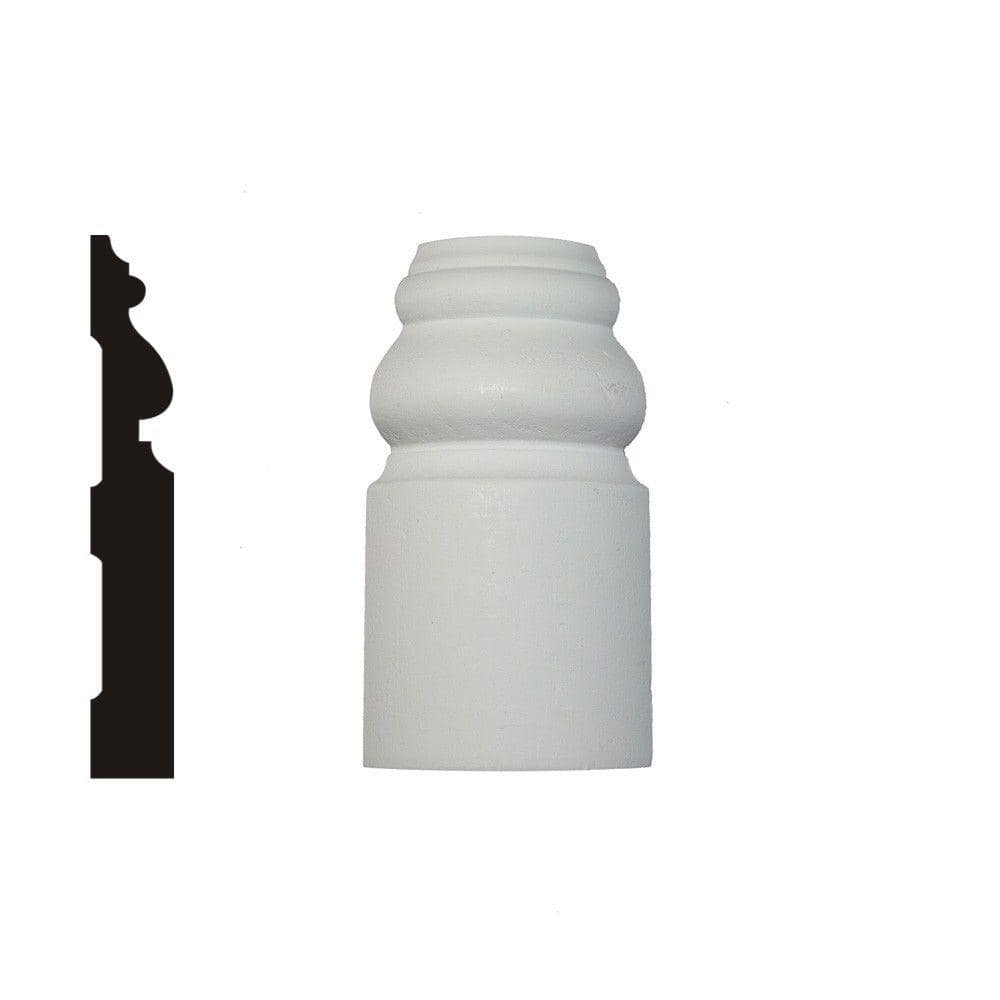 Unbranded Santa Fe 9/16 in. x 1-3/4 in. x 3-7/16 in. MDF Primed Radius Base Outside Corner Moulding