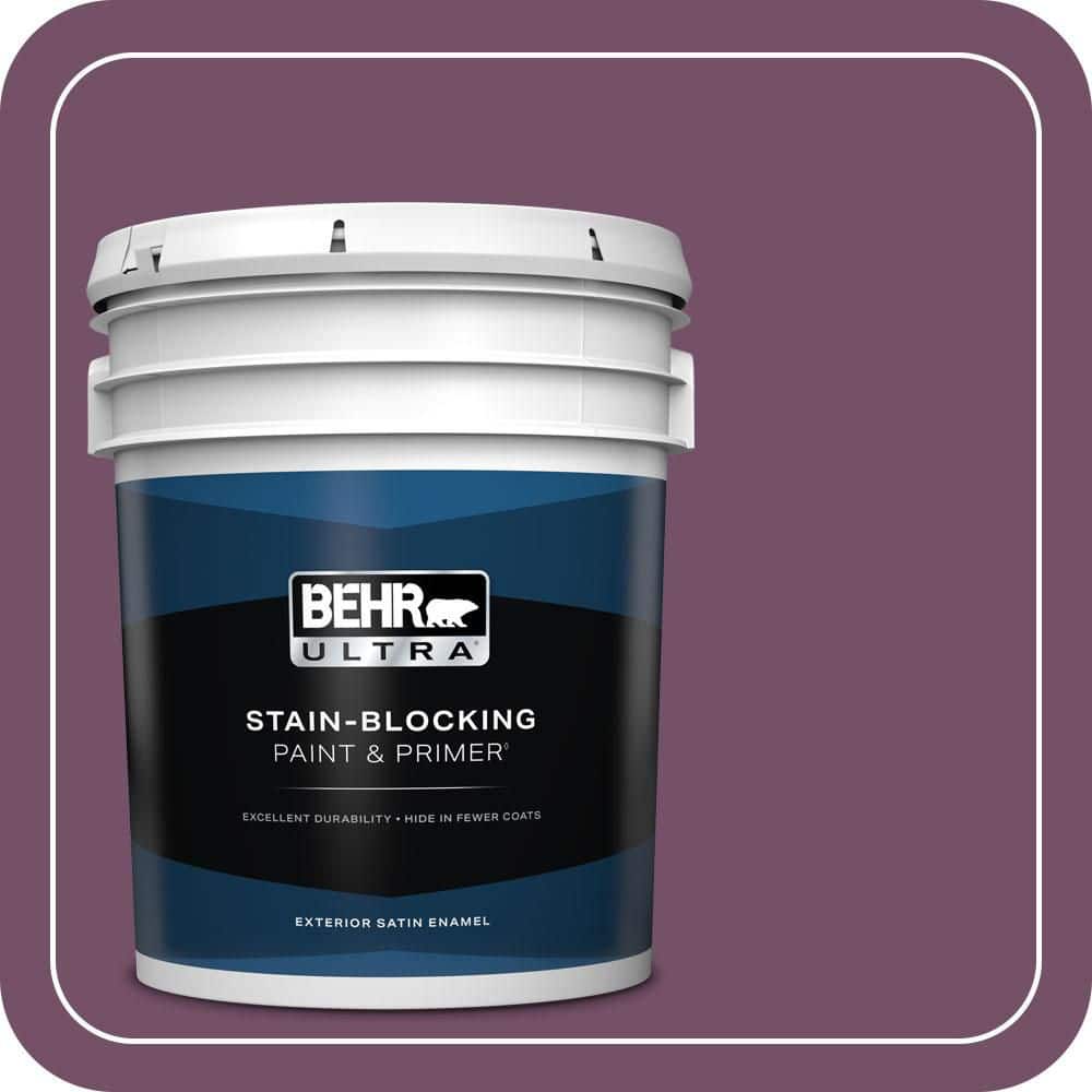 BEHR ULTRA 5 gal. #690D-7 Radicchio Satin Enamel Exterior Paint & Primer