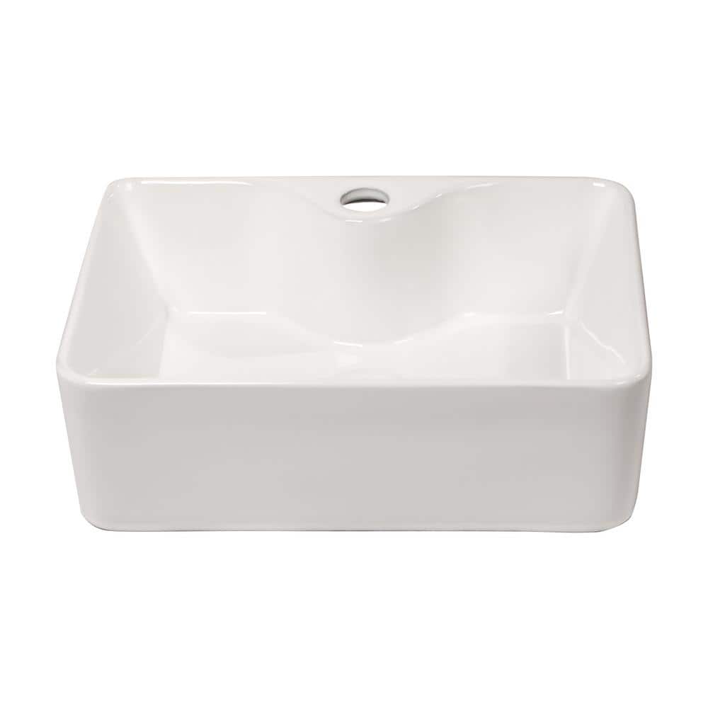 Tahanbath 16Corner Bathroom Sink in White (1)