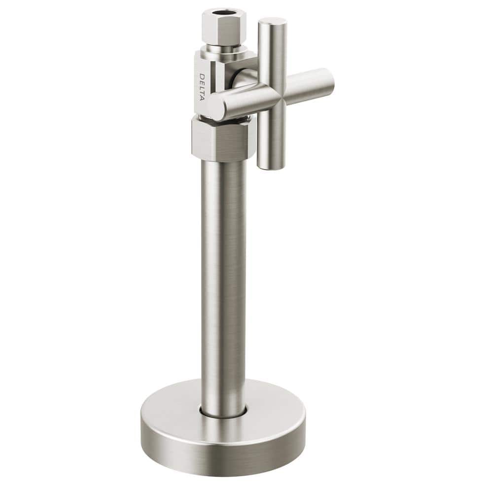 Delta 1/2 in. x 7.63 in. L Stainless Brass Straight Supply Stop Valve (1)