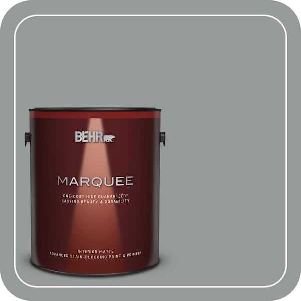 BEHR PREMIUM PLUS #BXC-66 Dusk Blue Enamel Interior Stain-Blocking Paint and Primer (4)