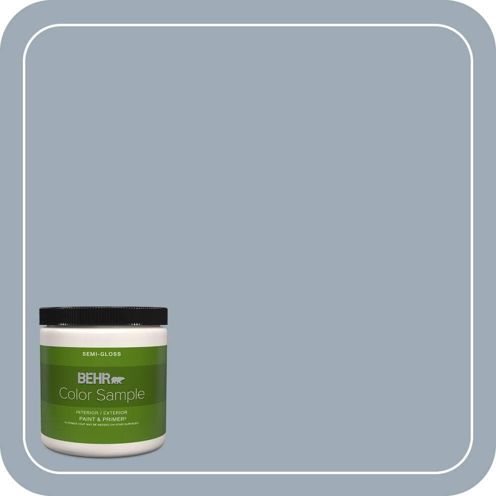 BEHR PREMIUM PLUS 8 oz. #T13-6 Twilight Semi-Gloss Interior/Exterior Paint & Primer Color Sample