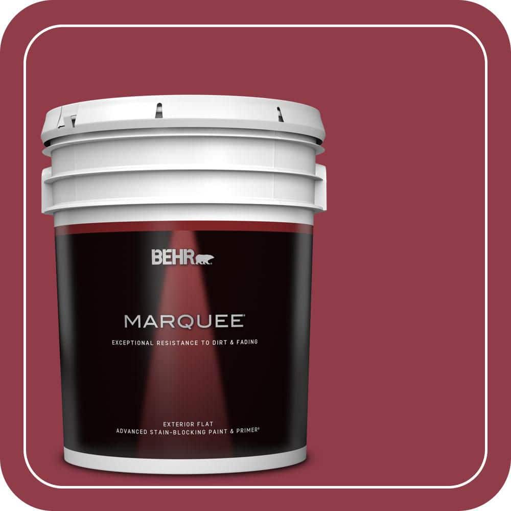 BEHR MARQUEE 5 gal. #S-G-130 Luscious Flat Exterior Paint & Primer