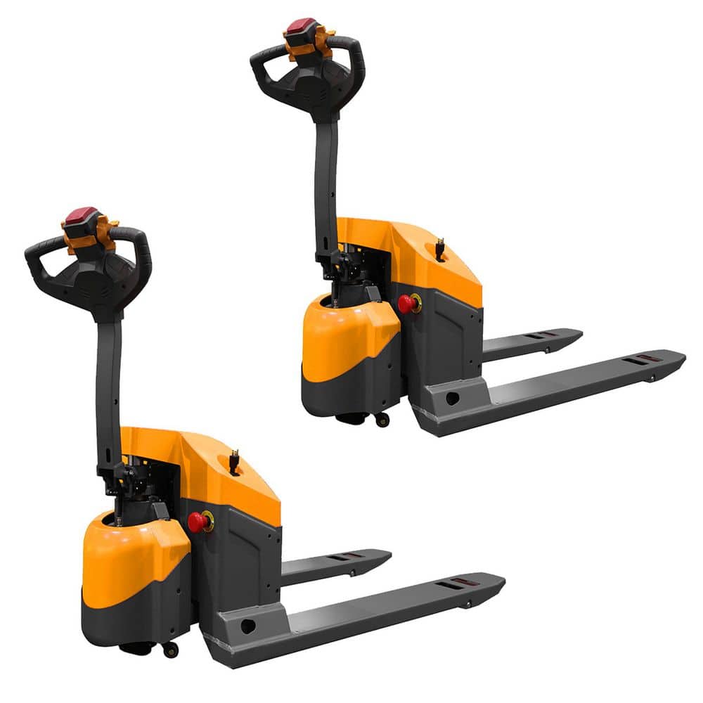TORY CARRIER Full Electric Pallet Truck w/ 48 in. x 27 in. Fork 3 in. Lowered (2-Pack) 4400 lbs. 24-Volt/105AH GEL Battery (1)