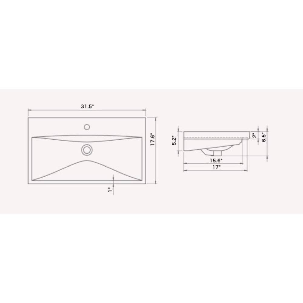 Nameeks Elite Wall Mounted Vessel Bathroom Sink in White with 3 Faucet Holes (2)
