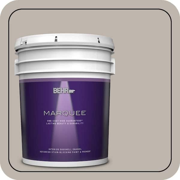 BEHR MARQUEE 5 gal. #PPU18-12 Graceful Gray One-Coat Hide Eggshell Enamel Interior Paint & Primer (2)