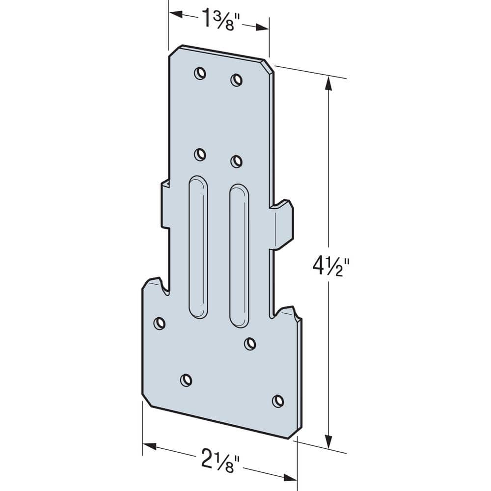 Simpson Strong-Tie RSP 4-1/2 in. Galvanized Reversible Stud-Plate Tie (2)